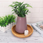 3 Pack Round Rattan Basket Bowl, 8.6 Inch Hand-Woven Rattan Basket for Entryway, Round Wicker Storage Baskets, Suitable for Food Serving, Keys Tray, and Home Decoration