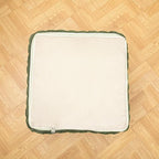 20x20x14 Inches Fluffy Square Pouf Ottoman - Plush Furry Boneless Ottoman Foot Rest Stool with High-Density Foam, Versatile Floor Seating for Living Room (Green)