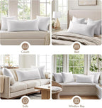 MIULEE 14x36 Pillow Insert -Decorative Throw Pillow with 100% Cotton Cover Rectangle for Sofa Couch