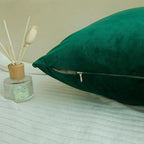 2 Pack Soft Velvet Couch Throw Pillow Covers 16x16 Inch for Sofa Living Room Bedroom (Emerald Green)