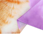 LB Funny Cat Butterfly Wall Tapestry Cute Cat with Butterfly on Fantasy Cloud Purple Sky Tapestry Animal Wall Decor for Bedroom Living Room Dorm 80Wx60L Inches
