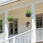 ZMTECH 3 Pack 12 Inch Hanging Planters for Indoor Plants, Large Self Watering Hanging Planter with Visible Water Level & Heavy Duty Chain, Dark Gray Outdoor Flower Pots