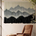 IOWER Macrame Wall Hanging Mountain Dip-Dyed Macrame Wall Decor Large Modern Fiber Art Boho Wall Decor 57" Wx35 L