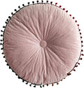 Round Throw Pillow Thickened Seat Cushion Sofa Cushion Meditation Pillow Living Room Window Balcony Decoration Pillow (15.7in, Pink)