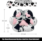 MOONBEEKI Cat Paw Cushion Chair Comfy Kawaii Plush Seat Cushions Shape Lazy Pillow for Gamer Chair 28"x 24" Cozy Floor Cute Seat Kawaii for Girl Gift, Dining Room Bedroom Decorate (Milk Cow)