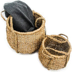Trademark Innovations Tall Woven Seagrass Planter Basket (Set of 2)