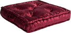 SAFAVIEH Home Collection Belia Burgundy 18-inch Square Floor Pillow with Insert