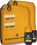 Whispering Winds Inflatable Seat Cushion - Comfortable Blow-up Foam Pad for Airplane, Travel, Stadium, Outdoors, Camping, Car & More