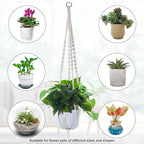 DANELYNN Plant Hanger, Hanging Planter Basket with Wood Beads, Decorative Boho Flower Pot Holder for Indoor Outdoor Plants(Pots Not Included)﻿ (2)