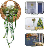 22inch Artificial Handing Plants for Wall Art Decor,Greenery Wall Decorations,Ivys Succulents Greenerys with Flower Baskets for Home,Farmhouse,Indoor,Porch,Room,Garden Decoration