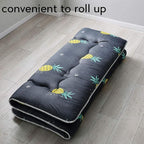 MAXYOYO Grey Pineapple Japanese Floor Futon Mattress, Tatami Floor Mat Portable Camping Mattress Kids Sleeping Pad Foldable Roll Up Floor Lounger Couch Bed Queen Size with Mattress Protector Cover
