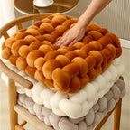Knot Pillow Meditation Cushion Large Floor Cushions for Sitting Funky Throw Pillows Chair Pillows Soft Pad Square Knotted Seat Cushions Home Decoration Living Room Bedroom Sofa Couch Coffee