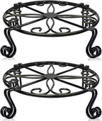Plant Stand for Heavy Duty Potted Holder Indoor Outdoor Metal Rustproof Iron Garden Container Round Supports Rack for Planter Bronze, Pumpkin Stand Outdoor