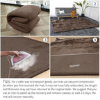 Baby Play Mat for Floor,1.3" Thick Memory foam Tummy Time Mat,79"×158“Extra Large Soft Velvet Nursery Rug,Non Slip Safe for Crawling,Toddlers,Infants,kids,Tatami Style for Living Room(Dark Brown)