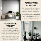 Fox & Fern Bamboo Plant Stand — 14.9 Inch Fixed Size Wooden Mid Century Planter Stand for Indoor Planters (Not Included); Extra Large Flower Pot Holder for Indoor Big Pots; Plug In Design; Dark Bamboo