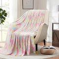 MACEVIA Tie Dye Rainbow Throw Blanket for Couch, Colorful Cute Blankets and Throws, Soft Fleece Flannel Plush Blanket for Chair Sofa Bed 260GSM, Suitable for All Seasons (Rainbow, 50"x60")