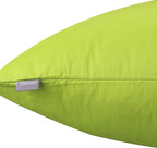 Thmyo 4-Pack 100% Cotton Comfortable Solid Decorative Throw Pillow Case Square Cushion Cover Pillowcase Sublimation Blank Pillow Covers DIY Throw Pillowcase for Couch(22x22 inch/ 55x55cm,Light Green)