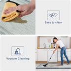 KIMODE Anti Fatigue Kitchen Mat 2PCS,Non-Skid Waterproof Kitchen Rugs,Farmhouse Kitchen Mat for Floor,Cushioned Comfort Foam Standing Mat for Floor,Office,Sink,Desk,Laundry,Blue and Gray