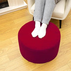 Ottoman Foot Rest Home Decor Bedroom Decor Ideal for Living Room Comfortable Floor Pouf Ottoman Foot Rest for Armchair Bean Bag Floor Cushion Footstool 12x20 Inch Wine Red Pouf with Filler