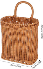 1Pcs Kitchenware Hanging Basket Wall Hanging Flower Baskets Front Door Hanging Basket Woven Hanging Basket Tableware Plant Basket 11 x 6.68 x 4.32inch
