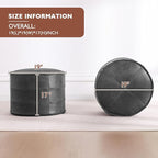 Leather Ottoman,Handmade Stuffed Square Ottoman,Genuine Leather Pouf, Foot Rest Pouf,Comfortable Soft Seating for Living Room & Bedroom (Grey, 1 Round)