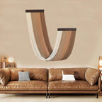 Large Macrame Wall Hanging Dip Dyed Yarn Tapestry Ombre Yarn Gradient Color Macrame Wall Decor Macrame Tapestry Boho Decor for Bedroom Living Room Headboard Above Bed (Brown)