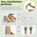 2 Pack Woven Wall Vase with Artificial Eucalyptus Boho Wall Basket Hanging Decor Rustic Pocket Planter Flower Vase for Indoor Living Room Bedroom Home Office Kitchen Decoration
