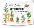 XLDLIOO Mental Health Wall Tapestry, Growth Looks Different for Everyone Motivational Wall Tapestry Hanging for Classroom, Inspirational Tapestries Decor Art for Therapy Counselor Office 40x30in