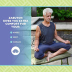 Zabuton Meditation Cushion for Workout - Supportive Yoga Floor Seat Cushion for Comfort & Posture Support - Natural Washable Cotton Fill kneeling Pad - Made in USA - Premium 32x26x3, Red