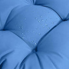 QILLOWAY Outdoor Seat/Back Chair Cushion Tufted Pillow, Spring/Summer Seasonal Replacement Cushions - Set of 2 (Marine Blue)