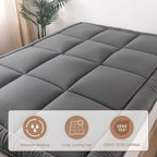 WhatsBedding Japanese Floor Mattress Futon Mattress 3" Grey Tatami Mat Shredded Memory Foam Filled Sleeping Pad, Foldable & Portable Roll Up Lounger Camping Bed for Kids and Adult,Full Size 54"x 80"