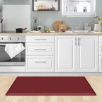 KitchenClouds Kitchen Mat Cushioned Anti Fatigue Rug 20"x39" Water Resistant, Non Slip, Standing and Comfort Desk/Floor Mats for House Sink Office (Red)