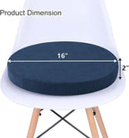 Tromlycs Round Chair Seat Cushion Pad 16 inch for Circle Bistro Chairs Non Slip Foam Cushion Navy Blue