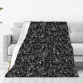Cat Throw Blanket Soft Flannel Blanket 60"x50" in Bed Blanket Home Decor for Room Sofa Couch All Season