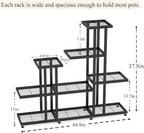 Plant Stand Indoor Corner Plant Stand Window Sill Plant Shelf for Bonsai Tree Live Plants Indoor Outdoor Metal Flower Rack for Apartment Decor Patio Decor, (6-Tier 16 Potted)