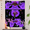 Yeoiat Wall Art Tapestry for Bedroom, Anime Themed, Trippy Room Decor (Purple, 60x80 Inches)