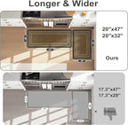 KIMODE Anti Fatigue Kitchen Mats, Boho Distressed Kitchen Floor Mats 20"x47"+20"x32", Non Slip Waterproof Kitchen Rugs, Padded Comfort Standing Mats for Laundry Office Sink Desk Grey/Brown