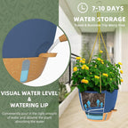 ZMTECH Hanging Planter 8 Inch, 2 Pack Hanging Baskets for Plants Indoor, Hanging Flower Pots with Drainage Hole, Visual Reservoir & Plant Hangers for Outdoor Garden Home Decor