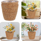 BESPORTBLE 2Pcs Seagrass Basket Covers for Indoor Plants Unique Decorative Storage Baskets Versatile Flower Pot Liners for Living Room Bedroom and Kitchen Decor