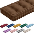 Bench Cushions for Indoor Furniture 42x16 in Velvet Kitchen Dining Piano Window Seat Cushion, Tufted Patio Porch Swing Thicken Bench Pad Memory Foam(Brown)