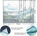 Accnicc Nature Forest Mountain Tapestry Green Misty Pine Tree Wall Tapestry for Bedroom Aesthetic Watercolor Woods Landscape Large Tapestries Wall Hanging for Living Room Dorm Decor 80 x 60 Inch