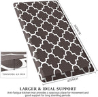 WISELIFE Anti Fatigue Floor Mat - 4/5 Inch Thick Kitchen Mat Non Slip Waterproof Heavy Duty Ergonomic Comfort Mat Durable for Home, Office, Sink, Laundry,(22" x 36", Chocolate)