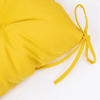 QILLOWAY Outdoor Seat/Back Chair Cushion Tufted Pillow, Spring/Summer Seasonal Replacement Cushions - Pack of 4 (Yellow)