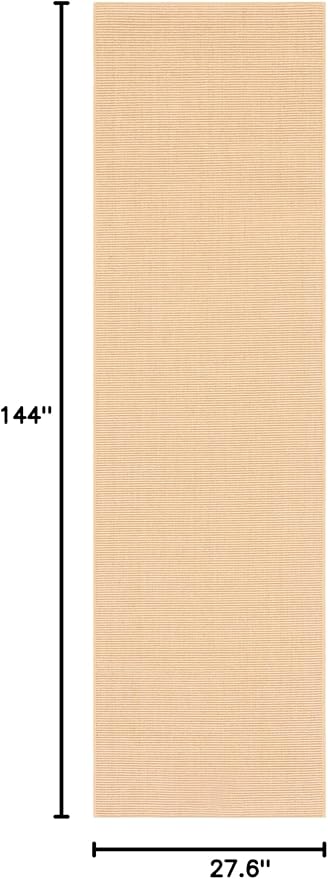 Martha Stewart x SAFAVIEH Area Rug Collection - 2'3" x 12' Runner, Natural Brown, Sisal & Jute, Farmhouse Style, Ideal for Living Room, Foyer, Bedroom, Hallway (MSR9501A)