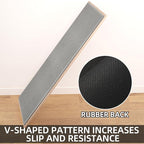 Kitchen Mat, Rubber Backing Cushioned Non Slip Kitchen Rugs for Floor, Absorbent Runner Comfort Standing Mat Rug Washable for Kitchen, Office, Home, 35.4"x71" (Grey)