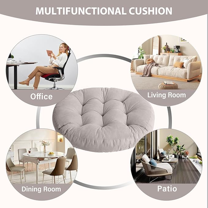 Tiita Outdoor Cushions Square Floor Pillow Thicken Tufted Seat Pad Large Floor Cushion for Yoga Meditation Living Room