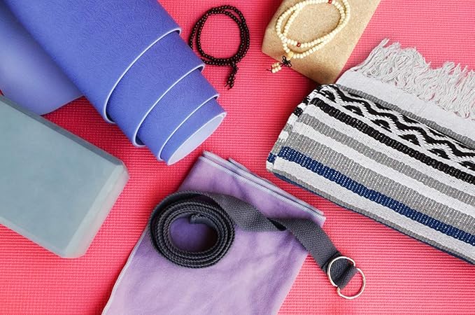 Americanflat 50x70 Authentic Mexican Throw Blanket - Falsa Blanket - Soft Cotton Throw Blankets for Indoor or Outdoor - Use for Yoga, Meditation, or Beach - Blue Stripes