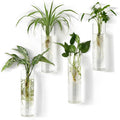 Mkono Propagation Station Wall Planter Hanging Glass Tubes Flower Vase for Hydroponics Plants, Bathroom, Home Office Living Room Decor Gift, Cylinder Set of 4