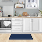 KitchenClouds Kitchen Mat Cushioned Anti Fatigue Rug 17.3"x28" Water Resistant Non Slip Standing Desk Mat Comfort Floor Mats for Kitchen House Sink Office (Blue)