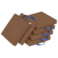 ECR4Kids SoftZone Floor Cushions, Square, Flexible Seating, Chocolate, 6-Piece